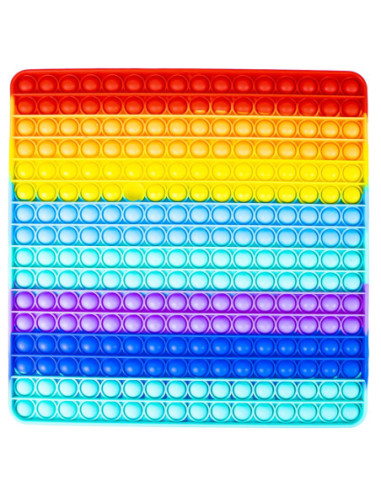 ROB-116590,Jucarie senzoriala, antistres, curcubeu, XXL, 29x29x1.5 cm - Patrat