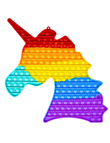 ROB-116599,Jucarie senzoriala, antistres, curcubeu, XXL, 42x32x1,5 cm - Unicorn