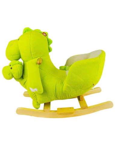 XL554,Balansoar pentru bebelusi, Dinozaur, lemn + plus, 60x34x45 cm