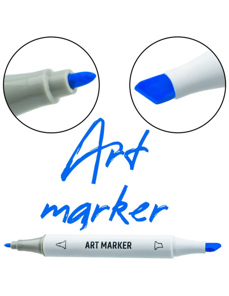 SC1509,Markere cu 2 capete, 6mm-3mm, 60 cul/set - S-COOL