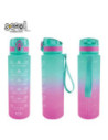 SC3103,Sticla apa 700 ml, motivationala, plastic, PINK GRADIENT, 25.10x6.9 cm - S-COOL
