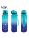 SC3100,Sticla apa 700 ml, motivationala, plastic, BLUE GRADINET, 25.10x6.9 cm - S-COOL