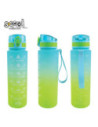SC3102,Sticla apa 700 ml, MOTIVATIONALA, PLASTIC, GREEN GRADIENT, 25.10x6.9CM- S-COOL