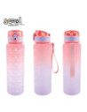 SC3101,Sticla apa 700 ml, MOTIVATIONALA, PLASTIC, LIGHT PINK GRADIENT, 25.10x6.9CM- S-COOL