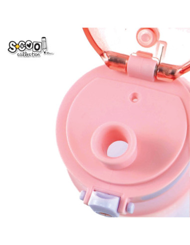 SC3101,Sticla apa 700 ml, MOTIVATIONALA, PLASTIC, LIGHT PINK GRADIENT, 25.10x6.9CM- S-COOL