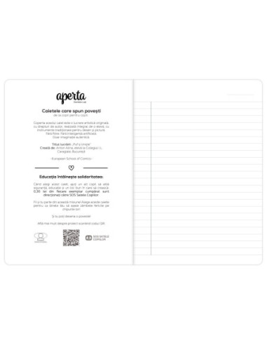 SD-CAI374-5,Caiet Aperta, Puf și liniște, A5, 48 file, 80g, Dictando - Set 5
