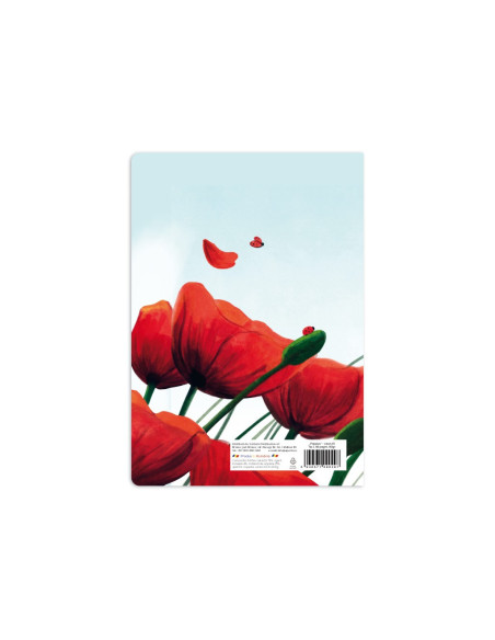 SD-CAI366-5,Caiet Aperta, Poppies, A5, 24 file, 90g, Tip 1 - Set 5