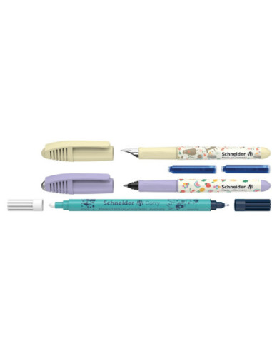SD-4137_RV/2026/2027VANILIE+MOV,Set stilou + roller Schneider Zippi + pic Corry + 2 rezerve/blister 2026/2027VANILIE+MOV