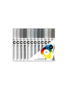 SD-MLW731,Brush Pen Molotow Aqua Color Grey 12 buc/set