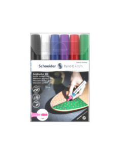 SD-PMK022,Marker cu vopsea acrilică Paint-It 320 4 mm Schneider 6 buc/set1