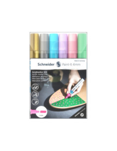 SD-PMK023,Marker cu vopsea acrilică Paint-It 320 4 mm Schneider 6 buc/set2