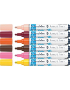 SD-PMK024,Marker cu vopsea acrilică Paint-It 320 4 mm Schneider 6 buc/set3 2
