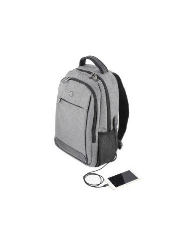 SD-TLL611202,Rucsac laptop Tellur Companion, cu port USB, 15.6", gri