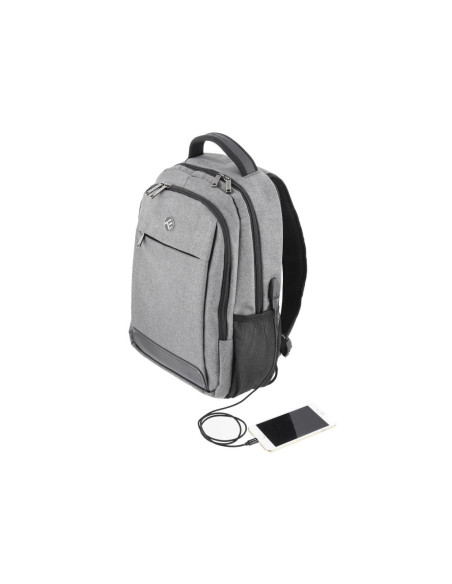 SD-TLL611202,Rucsac laptop Tellur Companion, cu port USB, 15.6", gri