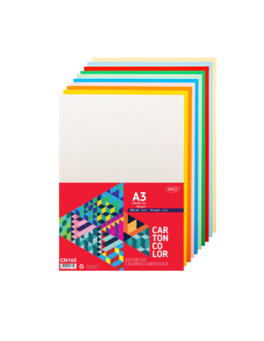CN165,Carton color CN165 160 g/mp A3 100 coli 10 culori DACO