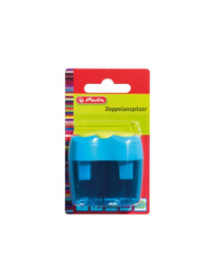 ASCUTITOARE DUBLA PLASTIC BICOLORA BLISTER
