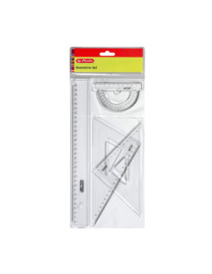 SET GEOMETRIE 4 PIESE RIGLA/RAPORTOR/2 ECHERE HERLITZ