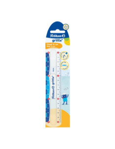 RIGLA PLASTIC 15CM GRIFFIX TRANSPARENTA BLISTER