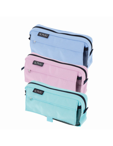 400205926-3,Penar tip etui 2 compartimente diverse culori pastel - Set 3