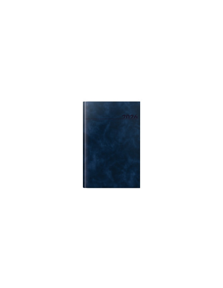 9498110,Agenda datata a5 352pag premium deluxe chia coperta piele sintetica bleumarin folio argintiu 2026