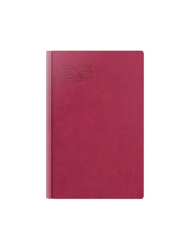 9498030,Agenda datata a5 352pag premium deluxe loreto coperta piele sintetica magenta 2026