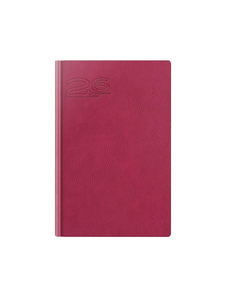 9498030,Agenda datata a5 352pag premium deluxe loreto coperta piele sintetica magenta 2026