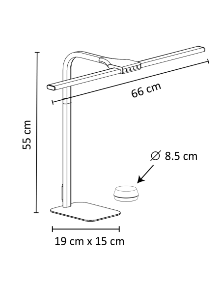 400188448,Lampa unilux led strata base negru