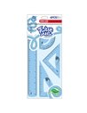 Set geometrie flexibil Deli Twist me color ( Rigla 30 cm, 2 echere, raportor)