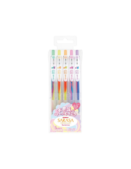 SD-PGE102,Pix cu gel 0.5 mm Marble Zebra 5 culori/set