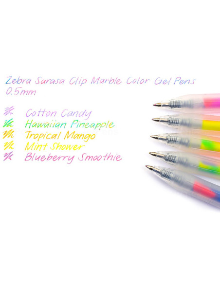 SD-PGE102,Pix cu gel 0.5 mm Marble Zebra 5 culori/set