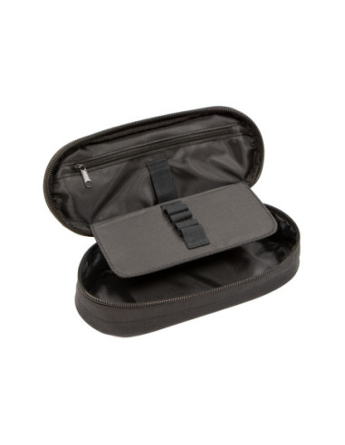 SD-SKE092/NEGRU,Penar neechipat oval 2 buzunare cu fermoar NEGRU