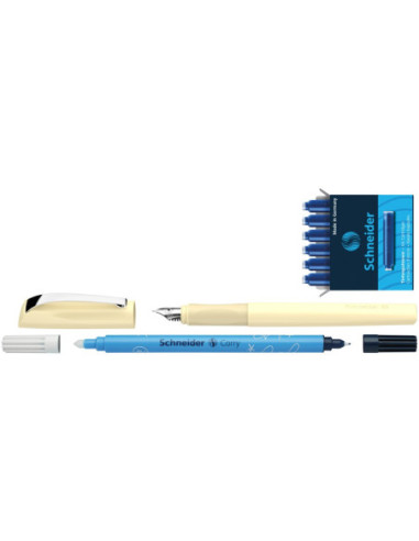 SD-STI180/GALBEN,Set Stilou Schneider Ceod + Pic Corry + 6 patroane cerneala, Galben