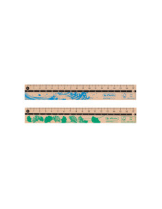50033614-12,Rigla lemn 17cm greenline - Set 12