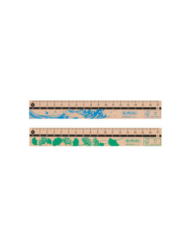 50033614-12,Rigla lemn 17cm greenline - Set 12