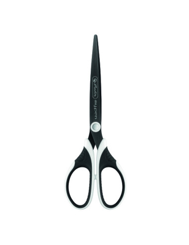 50027224-6,Foarfeca my.pen varf ascutit 18cm negru/alb blister - Set 6