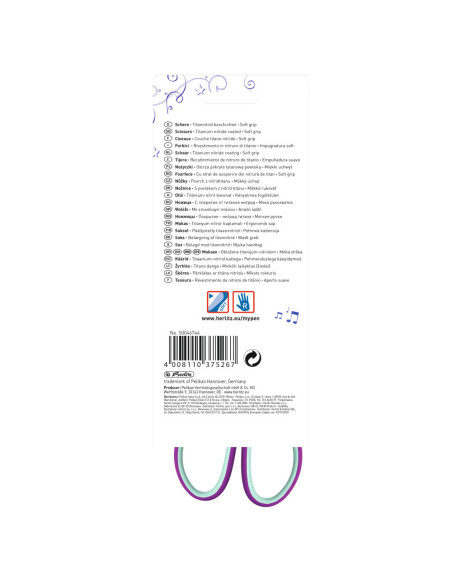 50046744,Foarfeca my.pen varf ascutit 18cm lila/menta blister