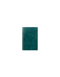 9495470,Agenda datata a5 352pag premium deluxe chia coperta piele sintetica verde petrol folio argintiu 2026 2