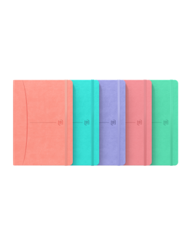 400154940-5,Caiet oxford signature a5 80f scribzee pefc patratele diverse culori pastel - Set 5