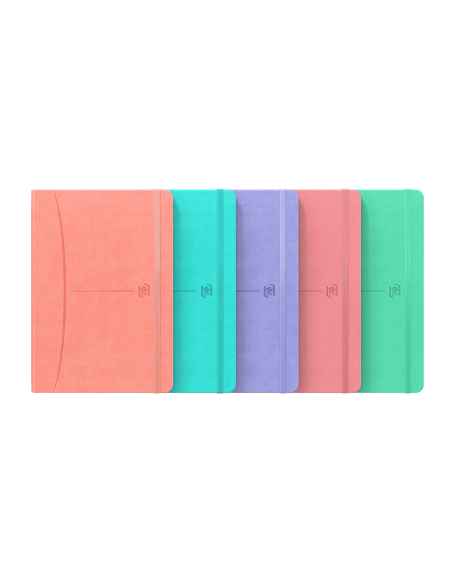 400154940-5,Caiet oxford signature a5 80f scribzee pefc patratele diverse culori pastel - Set 5