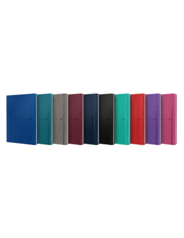 400154949-10,Caiet oxford signature b5 80f scribzee pefc patratele diverse culori - Set 10