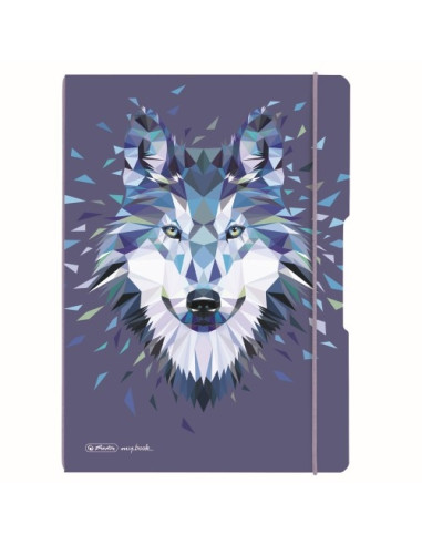 50027262-3,Caiet my.book flex a4 2x40f dictando+patratele wild animals wolf - Set 3