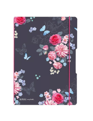 9493970,Caiet my.book flex a4 2x40f 80g/mp velin pp ladylike flowers
