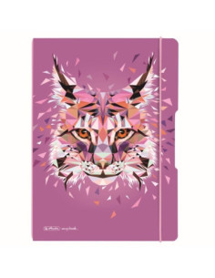 50027279-3,Caiet my.book flex a4 2x40f dictando+patratele wild animals lynx - Set 3