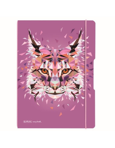 50027279-3,Caiet my.book flex a4 2x40f dictando+patratele wild animals lynx - Set 3