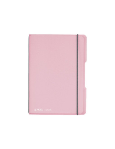 9478350,Caiet my.book flex a5 40f 80g/mp dictando roz transparent elastic gri