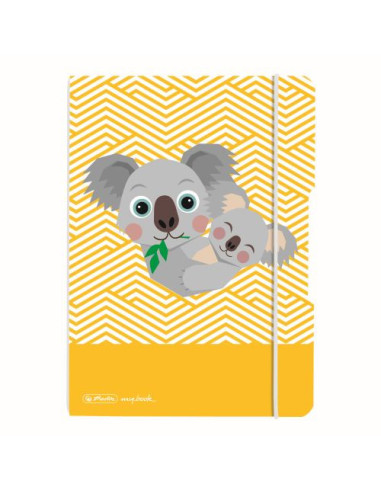 9492010,Caiet my.book flex a5 40f 80g/mp dictando cute animals koala elastic gri