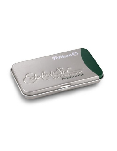 339671,Patroane cerneala edelstein verde aventurine set6 caseta metalica