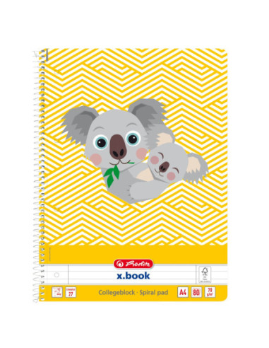 50039227-5,Caiet a4 80f spira dictando cute animals koala - Set 5