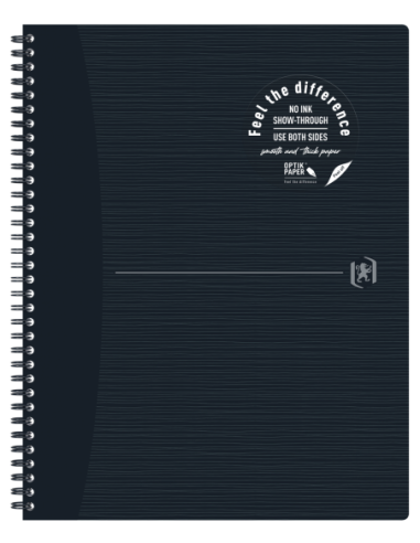 400150006-5,Caiet oxford origins a4+ 70f spira scribzee ecolabel patratele negru - Set 5