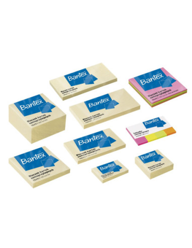 400086388-12,Bloc notite adezive bantex post it 125x75mm 100f galben - Set 12